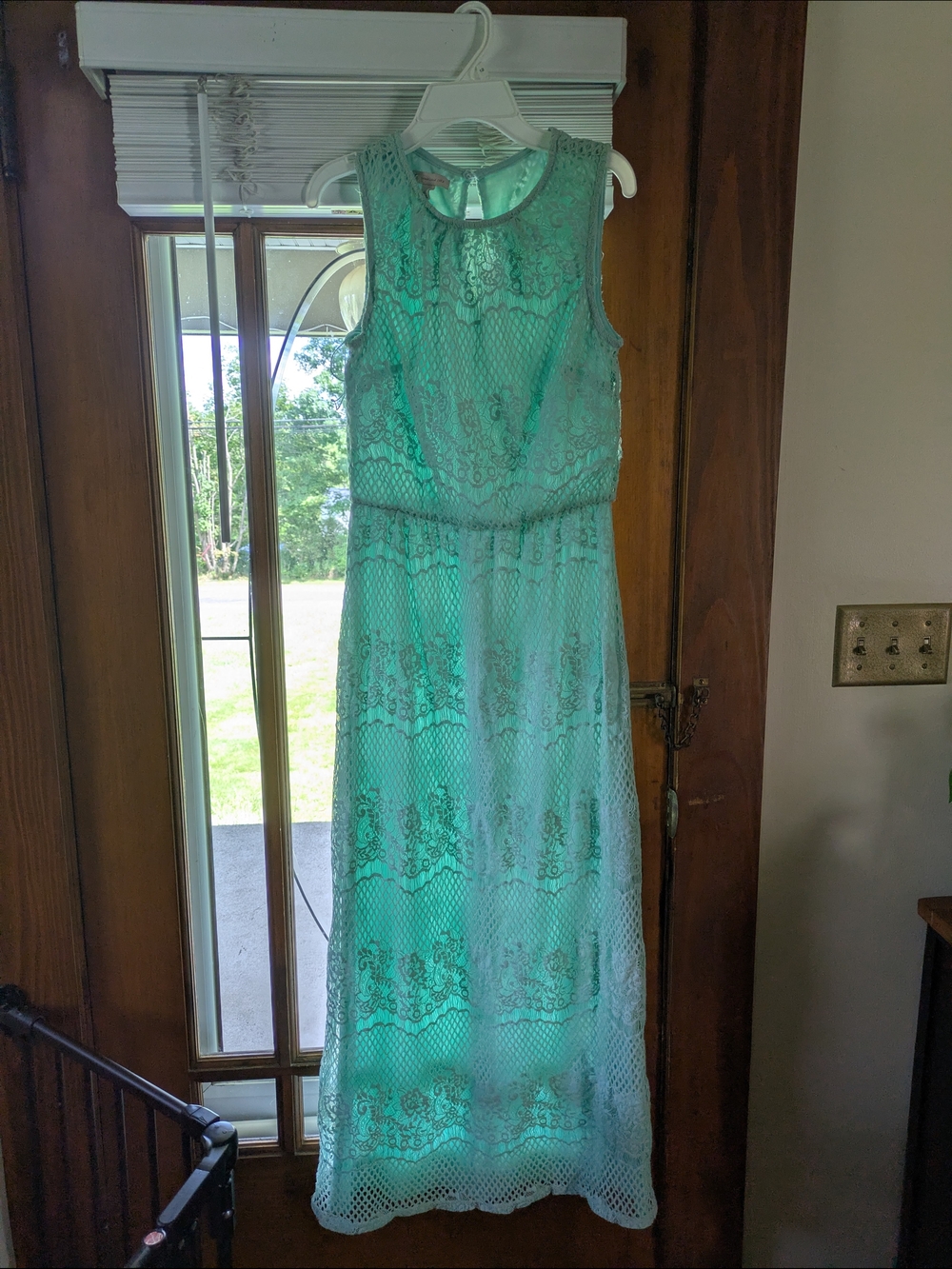 dressbarn Mint Green Lace Maxi Dress